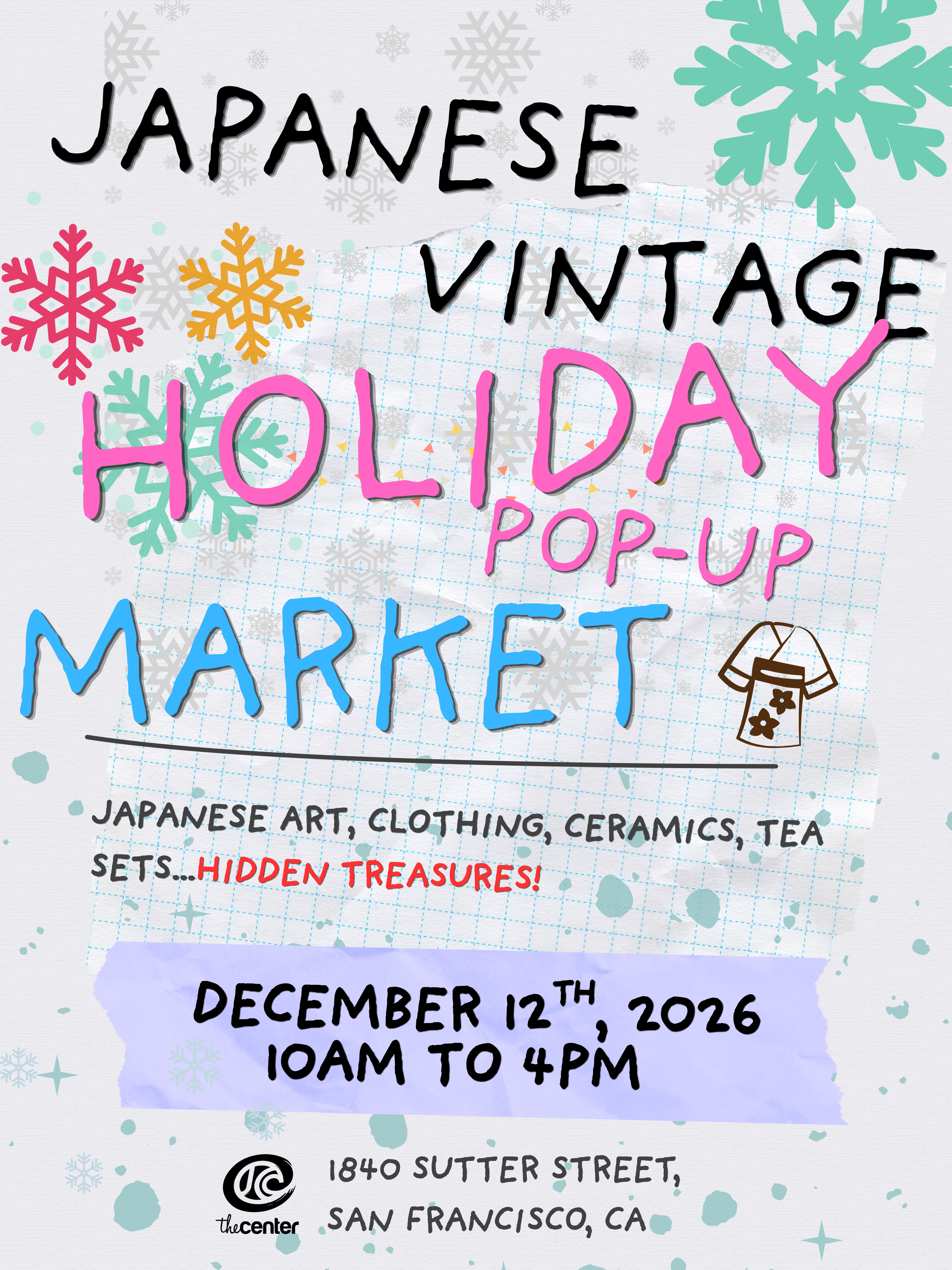 Japanese Vintage Holiday Pop-Up Market flyer